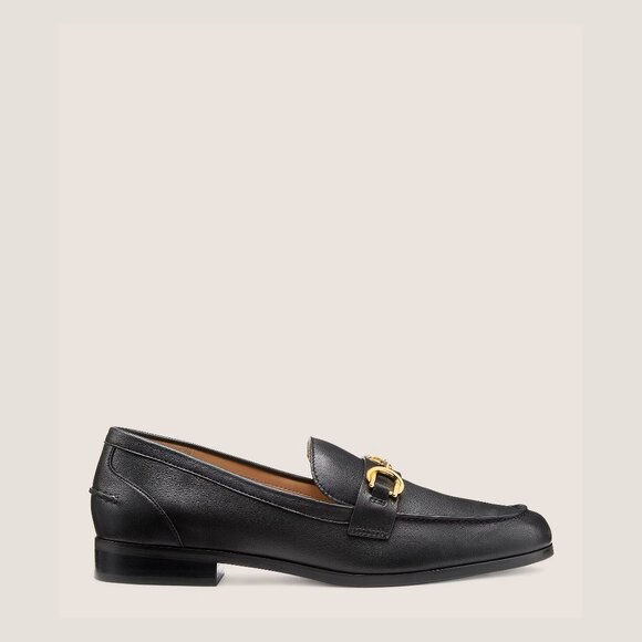 Stuart Weitzman Owen Buckle Loafer in Black Leather – Size 8.5 (NWT)